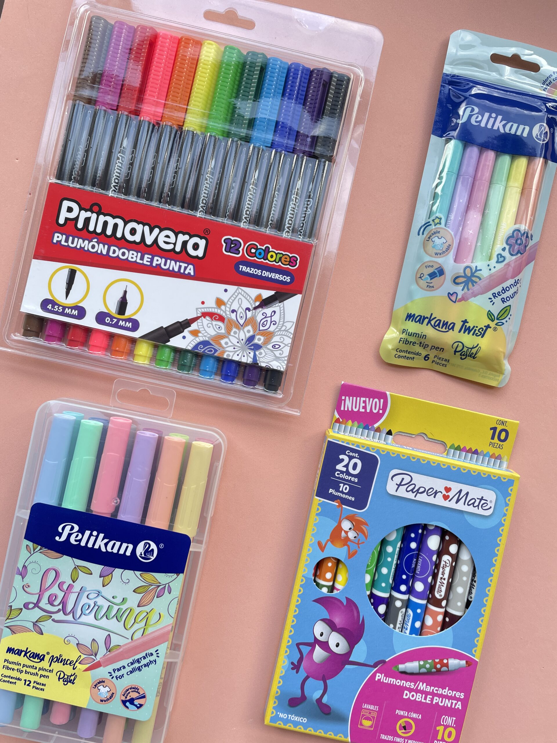 Kit De Lettering Intermedio Brw Con Manual Y Brush Pen
